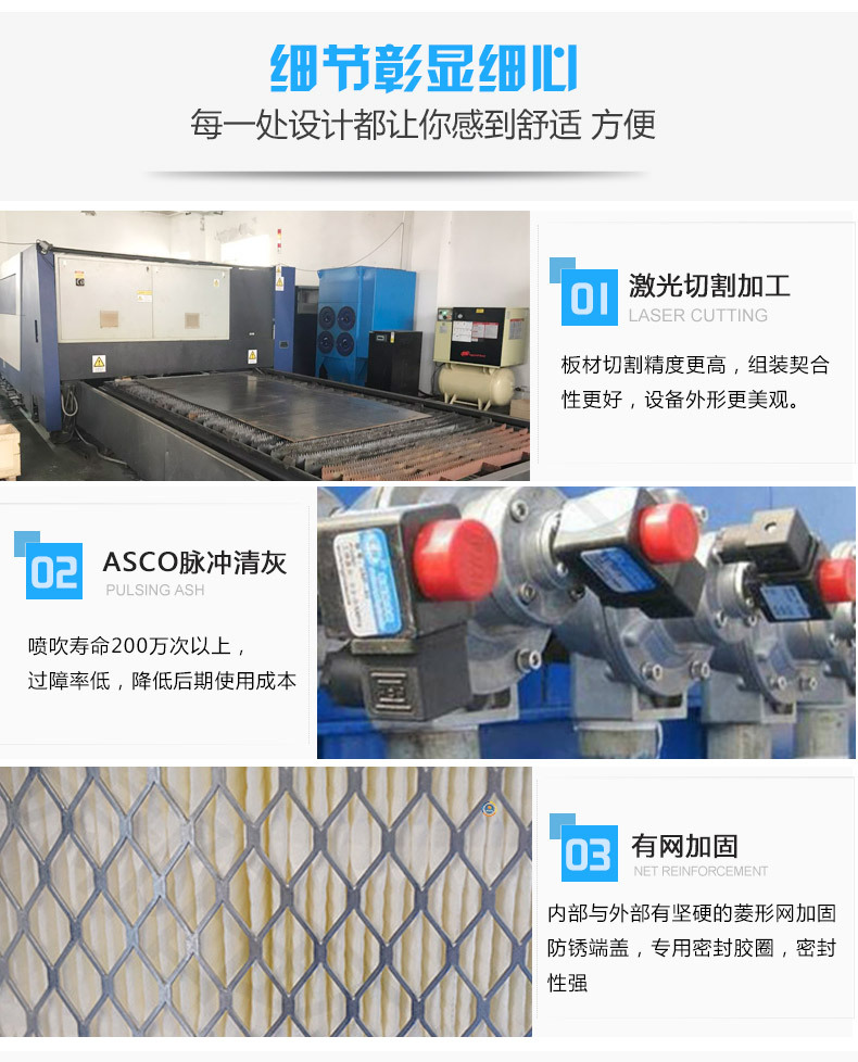 昊陽濾筒除塵器|濾芯除塵器|脈沖濾筒式除塵器細節(jié)展示